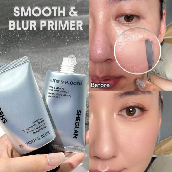 SHEGLAM Camera On Smooth & Blur Primer Brand Beauty Makeup Face Paint Cosmetic For Women Girls Perfect For Fall Winter Ideal For Y2K Fancy Fashion Suitable For Birthday...