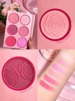 SHEGLAM Floral Flush Blush Palette-Blushing Bouquet 6-Color Pressed Powder Blush Palette Long Lasting High Pigment Non-Fading  Natural Lightweight Face Makeup Pink Blush Rare...
