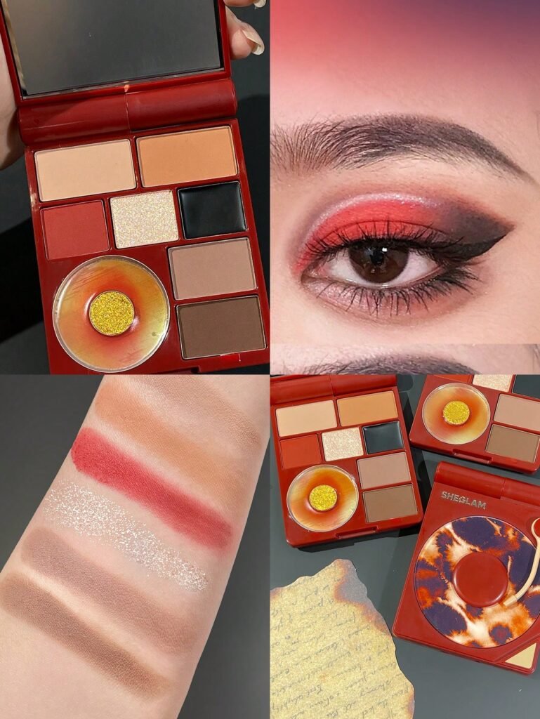 SHEGLAM Vinyl Pop Color Palette-Sunkissed Reverie 9-Color Shimmer Matte Eyeshadow Palette Color/Colour Evenly Pigmented  Smooth  Blendable Eyeshadow Brand Beauty Makeup Face...