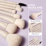 SHEGLAM Pro Core Brush Kit 8 Pcs/Set Professional Makeup Brushes Soft Brush Set With Face Brush, Eye Brush, Eyebrow Brush, Foundation Brush, Blush Bru