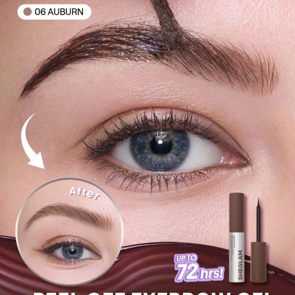 SHEGLAM Tint Lock Tattoo Peel Off Brow Gel-Auburn Brow Pomade Brand Beauty Makeup Face Paint Cosmetic For Women Girls Perfect For Spring Summer Ideal